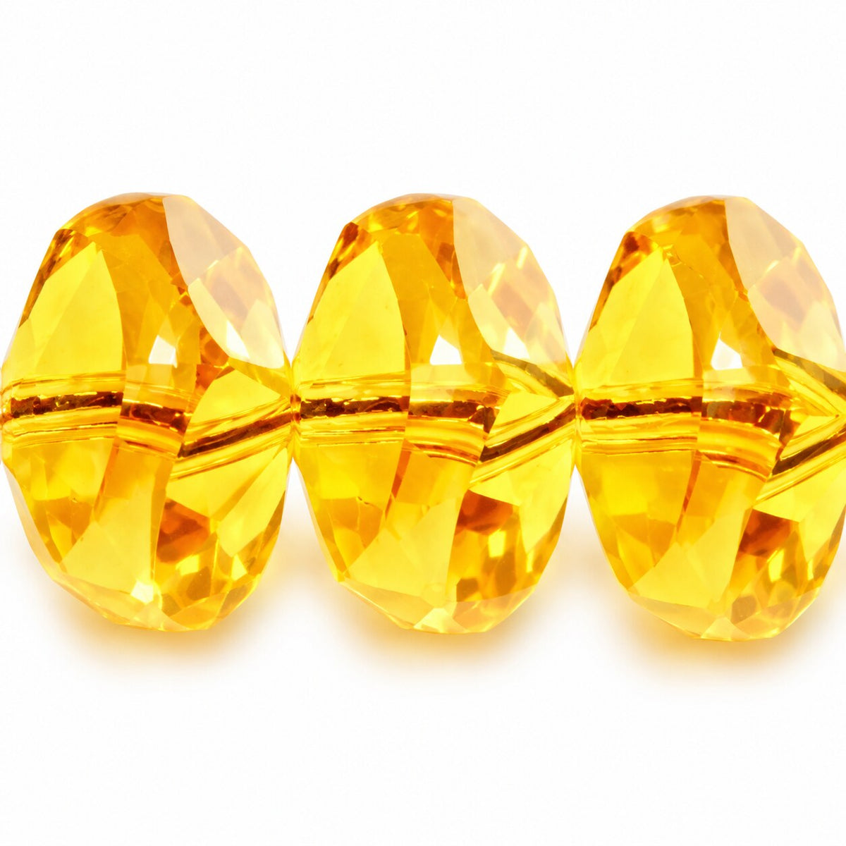 Faceted Special Cut Beads Rivoli, Transparent Orange (10030), Glass, Czech Republic