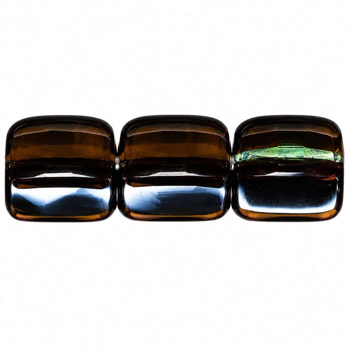 Sqaure Faceted Fire Polished Beads Special Cut, 50300 22501 (50300-22501), Glass, Czech Republic