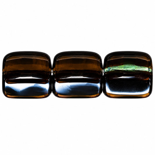 Sqaure Faceted Fire Polished Beads Special Cut, 50300 22501 (50300-22501), Glass, Czech Republic