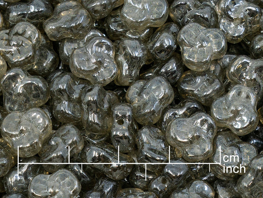 OUTLET 250g Pressed Beads, 9 x 9 mm, Gray Hematite (111-30434-09x09-40010-14400), Glass, Czech Republic