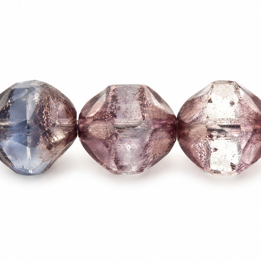 Special Cut Faceted Fire Polished Beads. Smashed, X3026 Bronze (x3026-14415), Glass, Czech Republic
