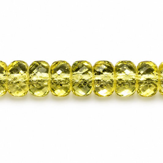 Faceted Special Cut Beads Rondelle, Transparent Yellow (80120), Glass, Czech Republic
