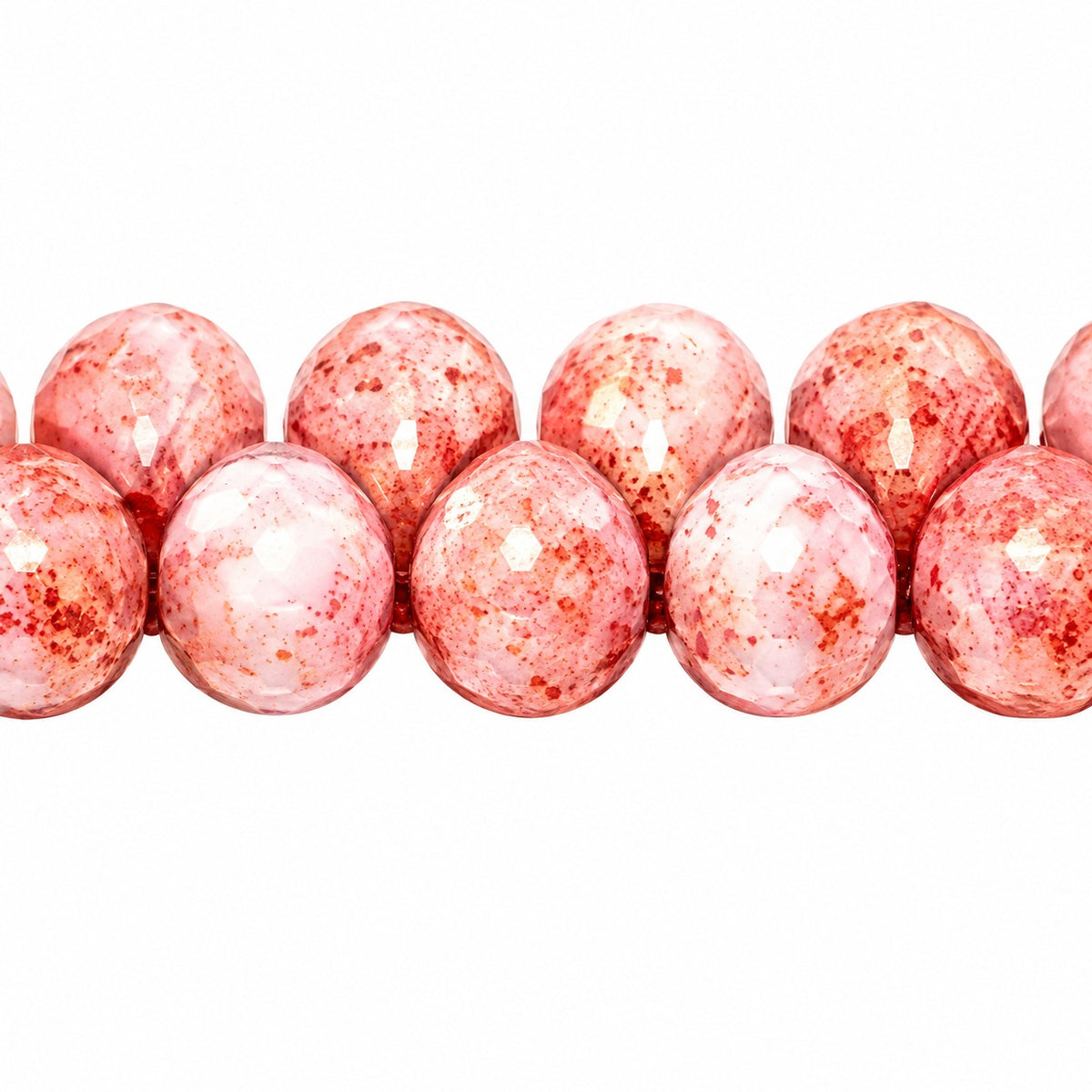 Drop Beads, White Terracotta Red (02010-15495), Glass, Czech Republic