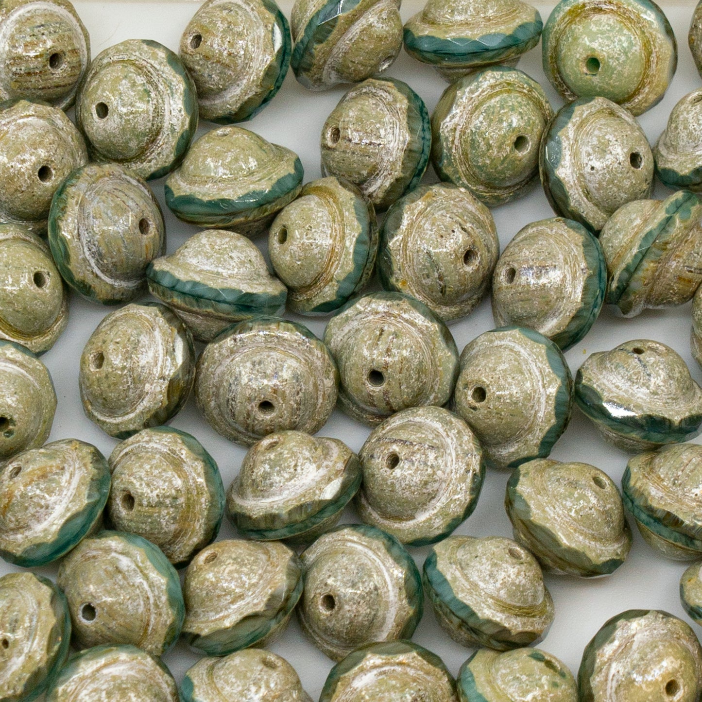 OUTLET 10g Faceted Special Cut Beads, 8 x 10 mm, X3099 Antique Silver Patina (x3099-81002), Glass, Czech Republic