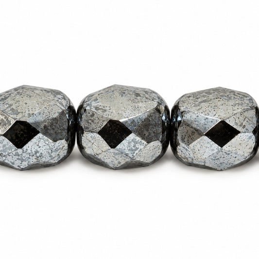 Faceted Special Cut Beads, Black Hematite (23980-14400), Glass, Czech Republic