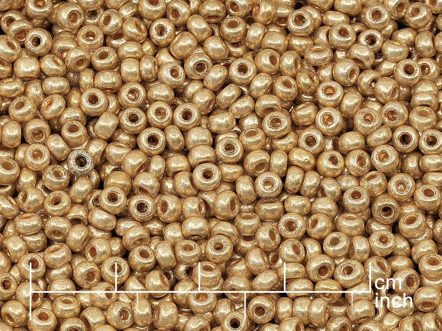 OUTLET Rocailles Seed Beads Preciosa Ornela size 7/0, Metallic Gold Gold (18304), Glass, Czech Republic