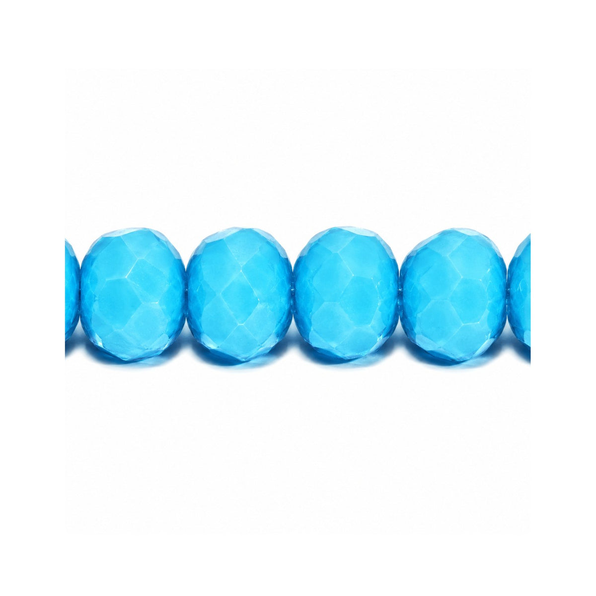 Special Cut Faceted Fire Polished Beads, Turquoise Blue (63030), Glass, Czech Republic