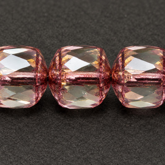 Cathedral Faceted Fire Polished Beads, Crystal Purple (00030-15726), Glass, Czech Republic