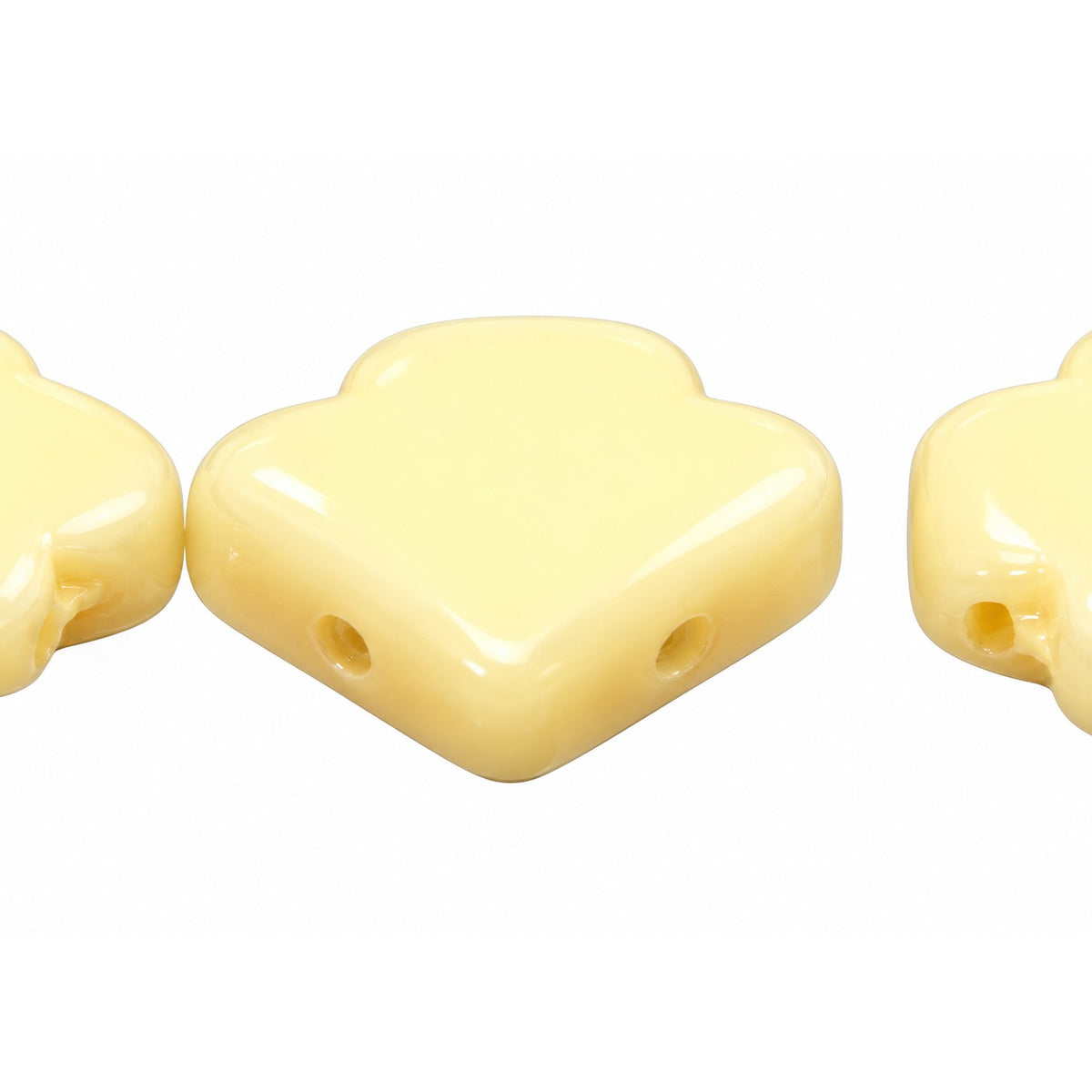 Arrow Beads - Hole From Side To Side, Opaque Beige (13010), Glass, Czech Republic