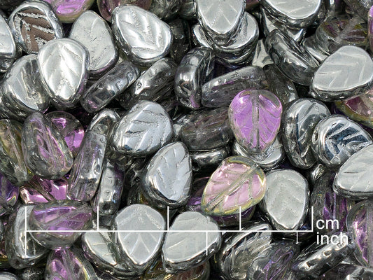 OUTLET 10 grams Mint Leaf Beads, Crystal 26536 (00030-26536), Glass, Czech Republic