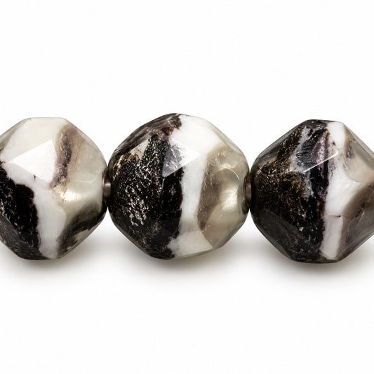 Special Cut Faceted Fire Polished Beads. Smashed, X2991 Platin (x2991-13702), Glass, Czech Republic