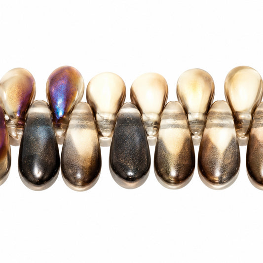 Dagger Beads, Crystal 22201 (00030-22201), Glass, Czech Republic