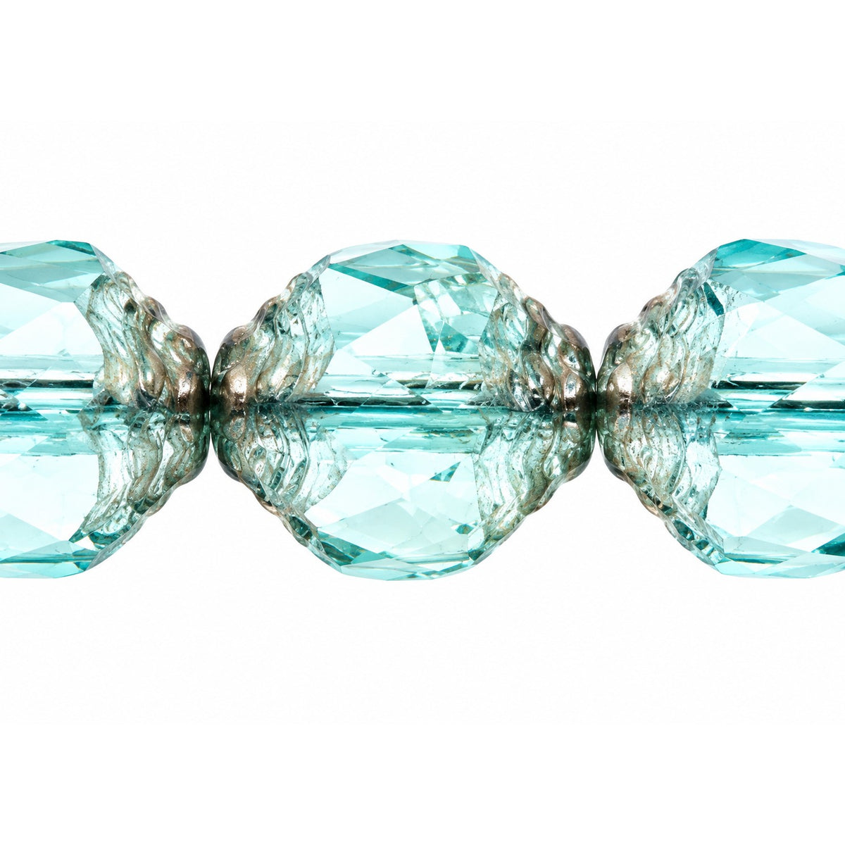 Special Cut Faceted Fire Polished Beads, 57601 Platin (57601-13702), Glass, Czech Republic