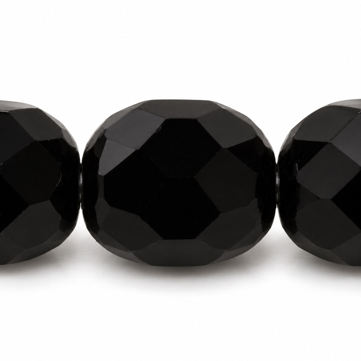 Faceted Special Cut Beads, Black (23980), Glass, Czech Republic