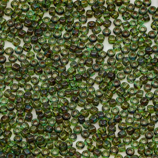 OUTLET 250g TOHO Beads Round, 8/0, Transparent Aqua Travertin (3-86800), Glass, Czech Republic