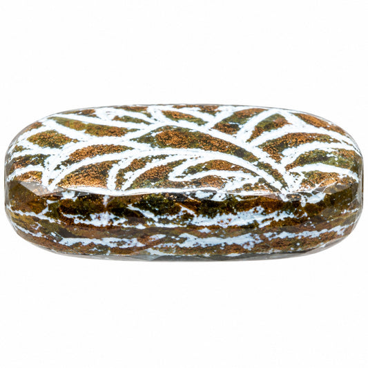 Oval With Ornament Beads, 60060 96816 (60060-96816), Glass, Czech Republic