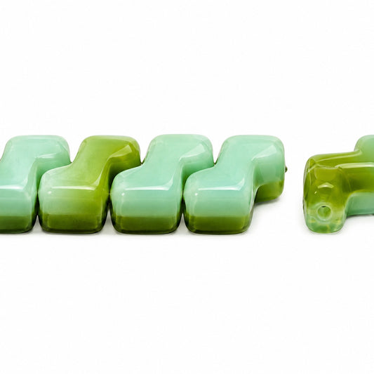 2-Hole Pressed Beads, X1833 (x1833), Glass, Czech Republic