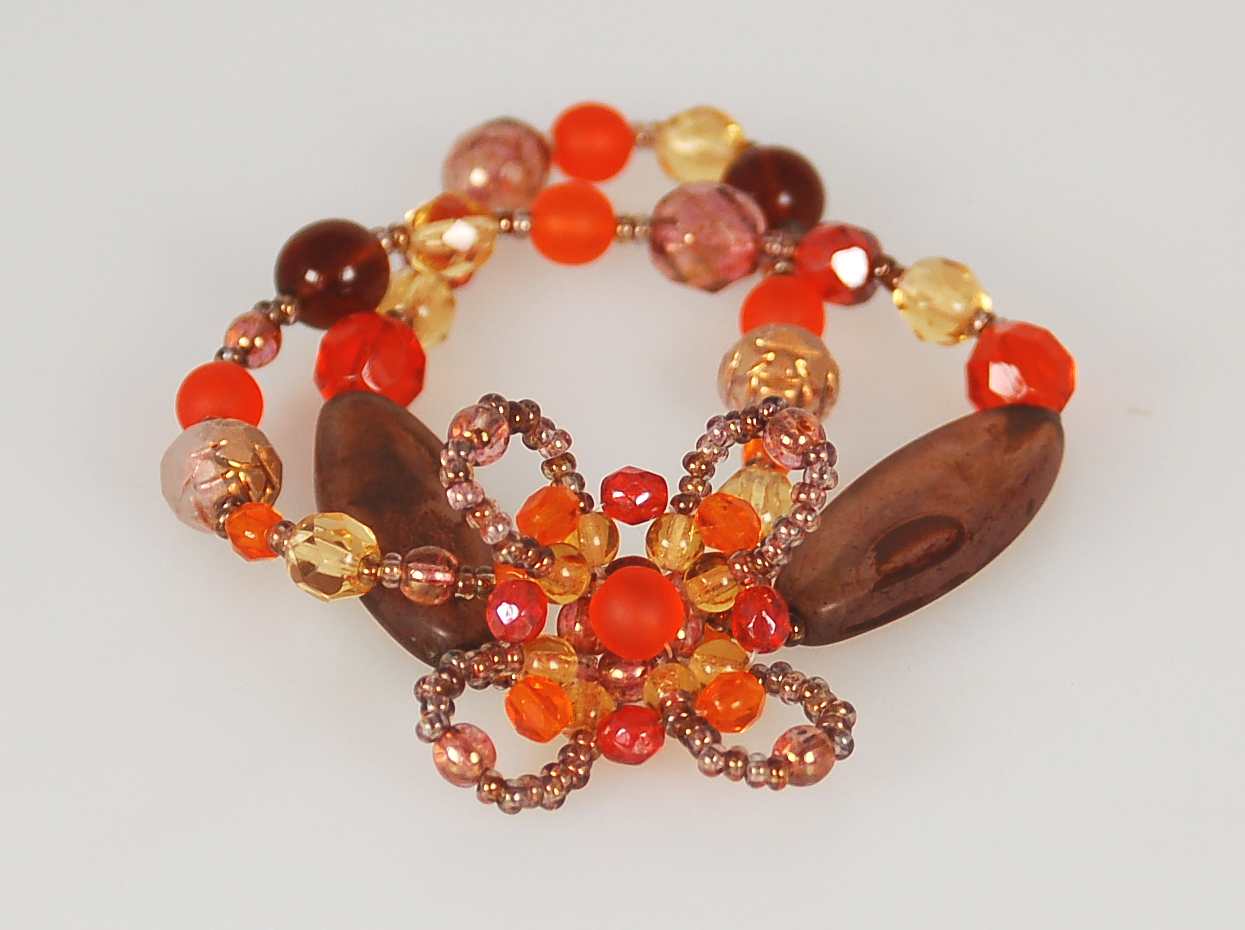 3 pcs Jewelry piece with Czech Glass Beads (OUTLET Vintage)