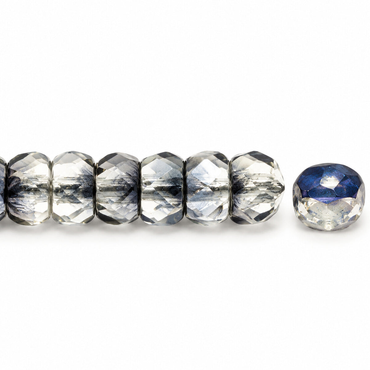 Faceted Special Cut Beads Rondelle, Crystal 23101 (00030-23101), Glass, Czech Republic