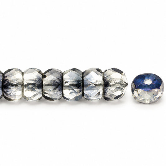 Faceted Special Cut Beads Rondelle, Crystal 23101 (00030-23101), Glass, Czech Republic