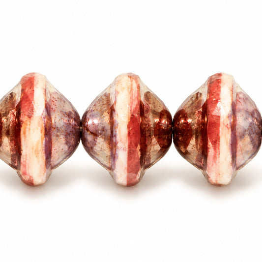Faceted Special Cut Beads Ufo, X3132 Bronze (x3132-14415), Glass, Czech Republic