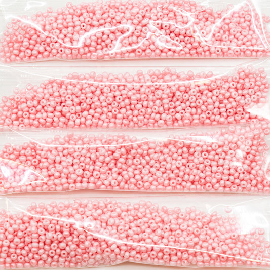奥特莱斯 10克宝仕奥莎Ornela种子珠，圆孔，散装，11/0，珍珠暖粉色77 (03050-77794)，玻璃，捷克共和国