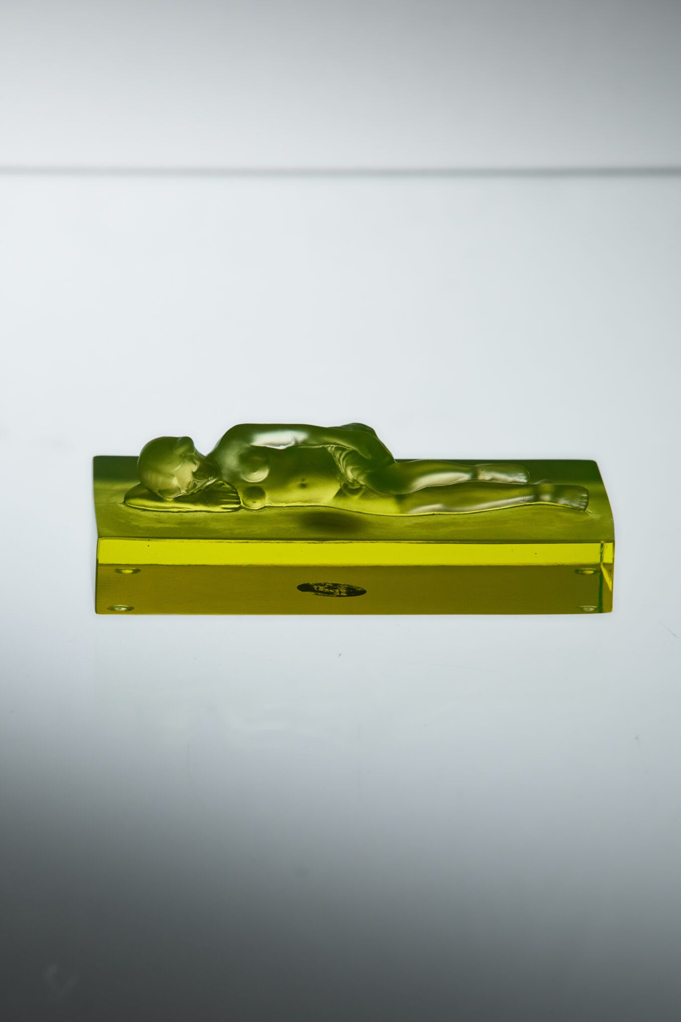 Sleeping Maiden – Uranium Art Glass, Czech Republic, OUTLET