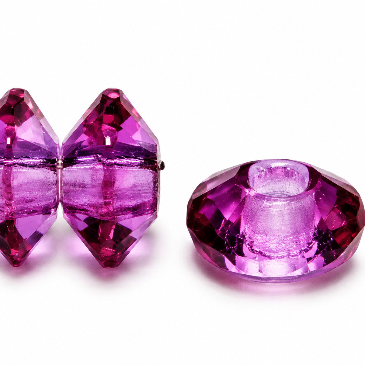 Rivoli Large Hole Faceted Special Cut Beads, 70480 (70480), Glass, Czech Republic