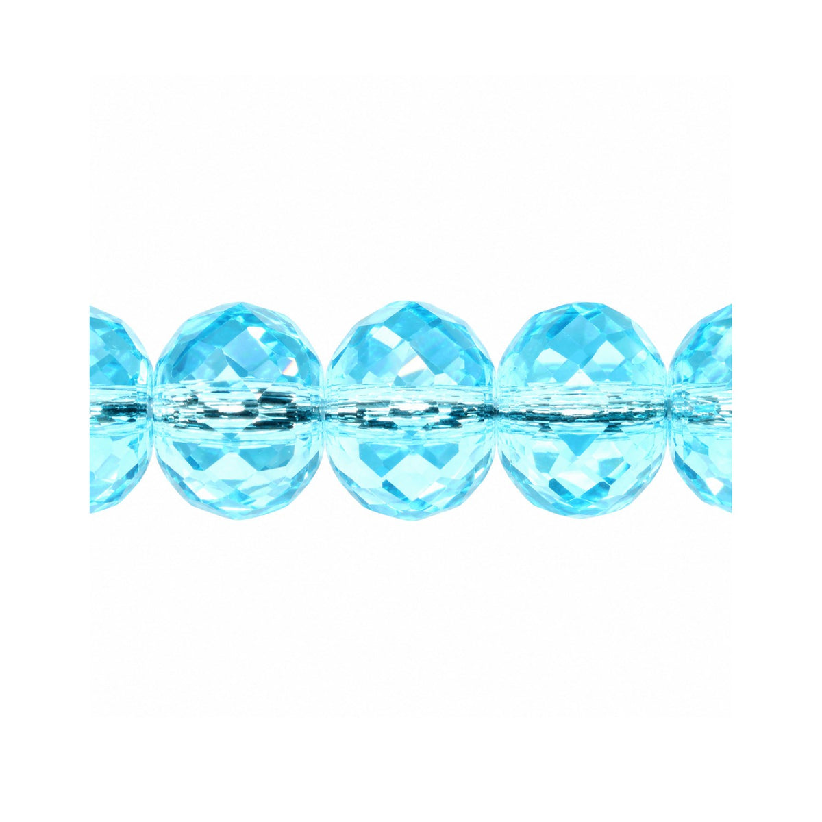 Special Cut Faceted Fire Polished Beads, Transparent Aqua (60020), Glass, Czech Republic
