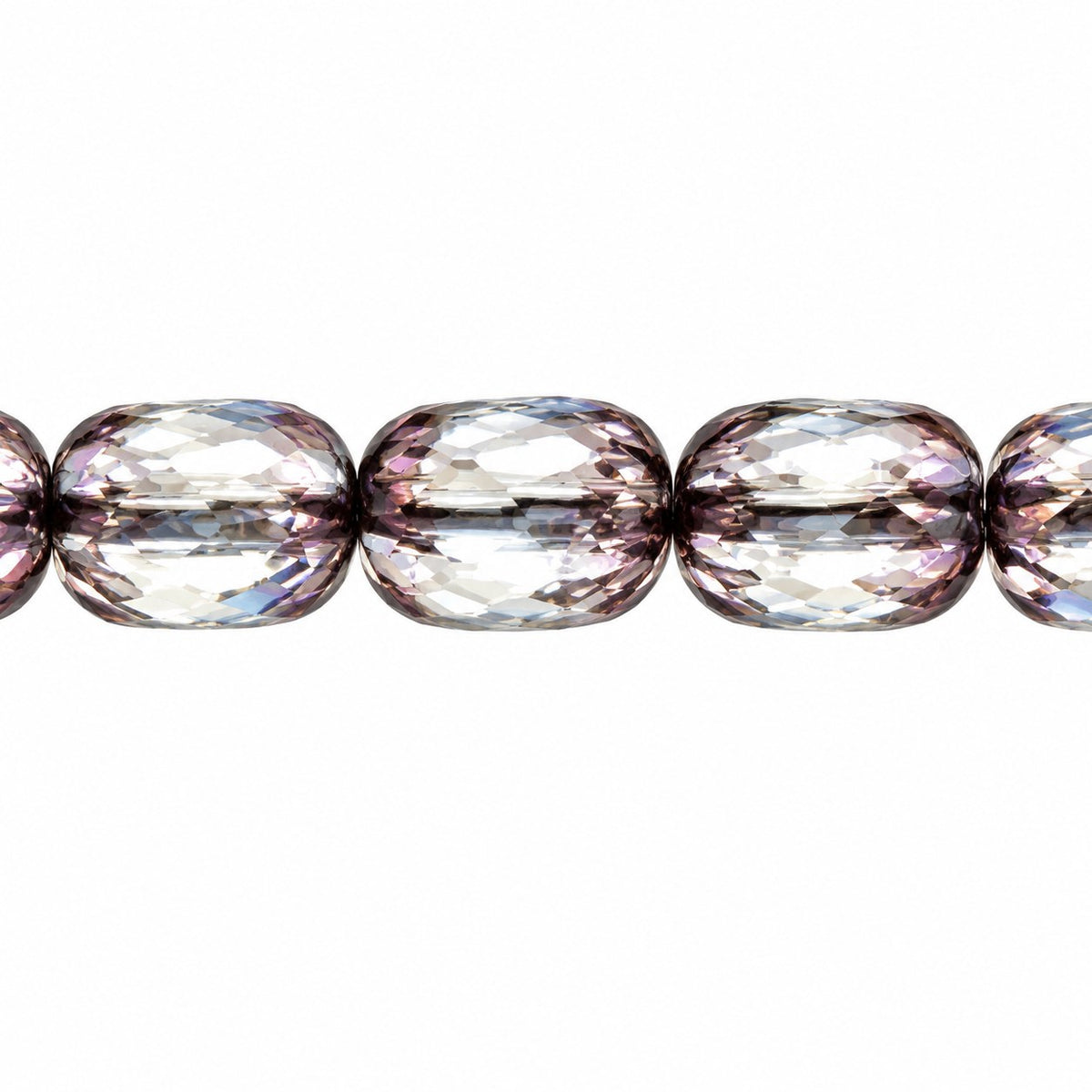 Faceted Fire Polished Beads Special Cut, Transparent Blue Bronze (30020-14415), Glass, Czech Republic