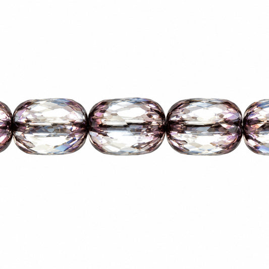 Faceted Fire Polished Beads Special Cut, Transparent Blue Bronze (30020-14415), Glass, Czech Republic