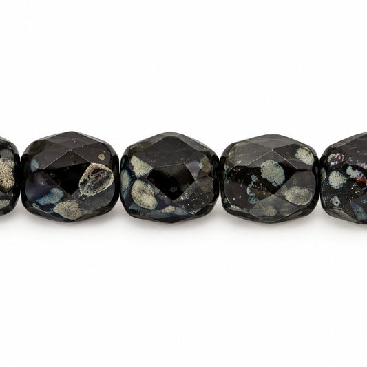 Cut & Faceted Fire Polished Beads, Black Stain Strong (23980-86805), Glass, Czech Republic