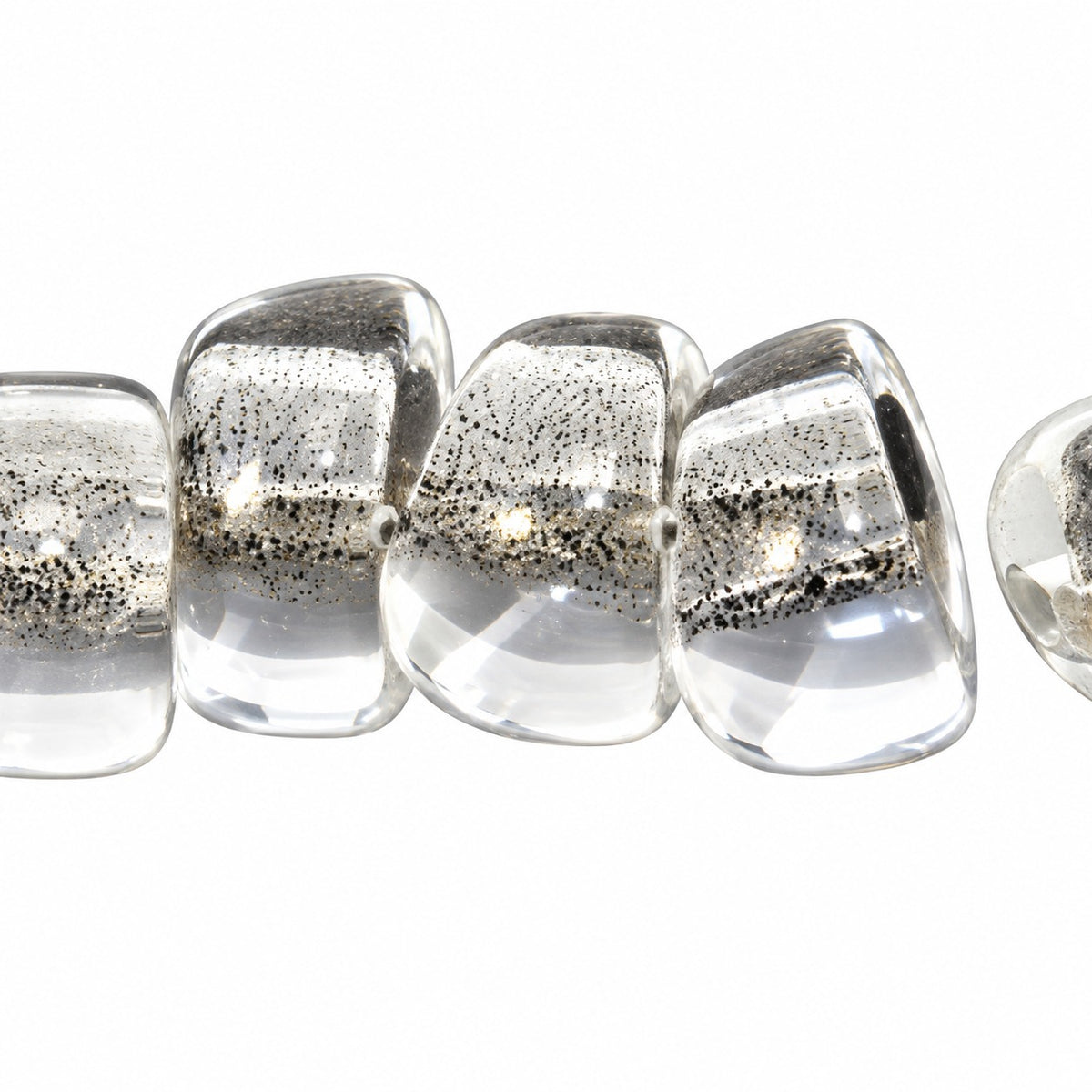 Large Hole Assymetrical Beads, Crystal (30), Glass, Czech Republic