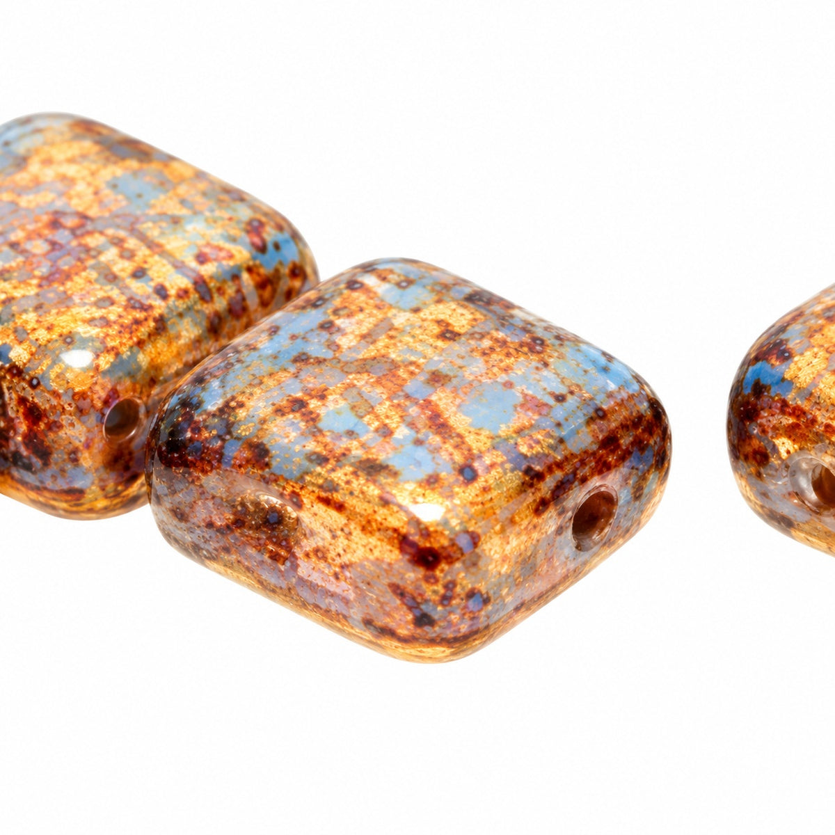 双孔瓷砖珠，Crystal Stain Strong 94309（00030-86805-94309），玻璃，捷克共和国