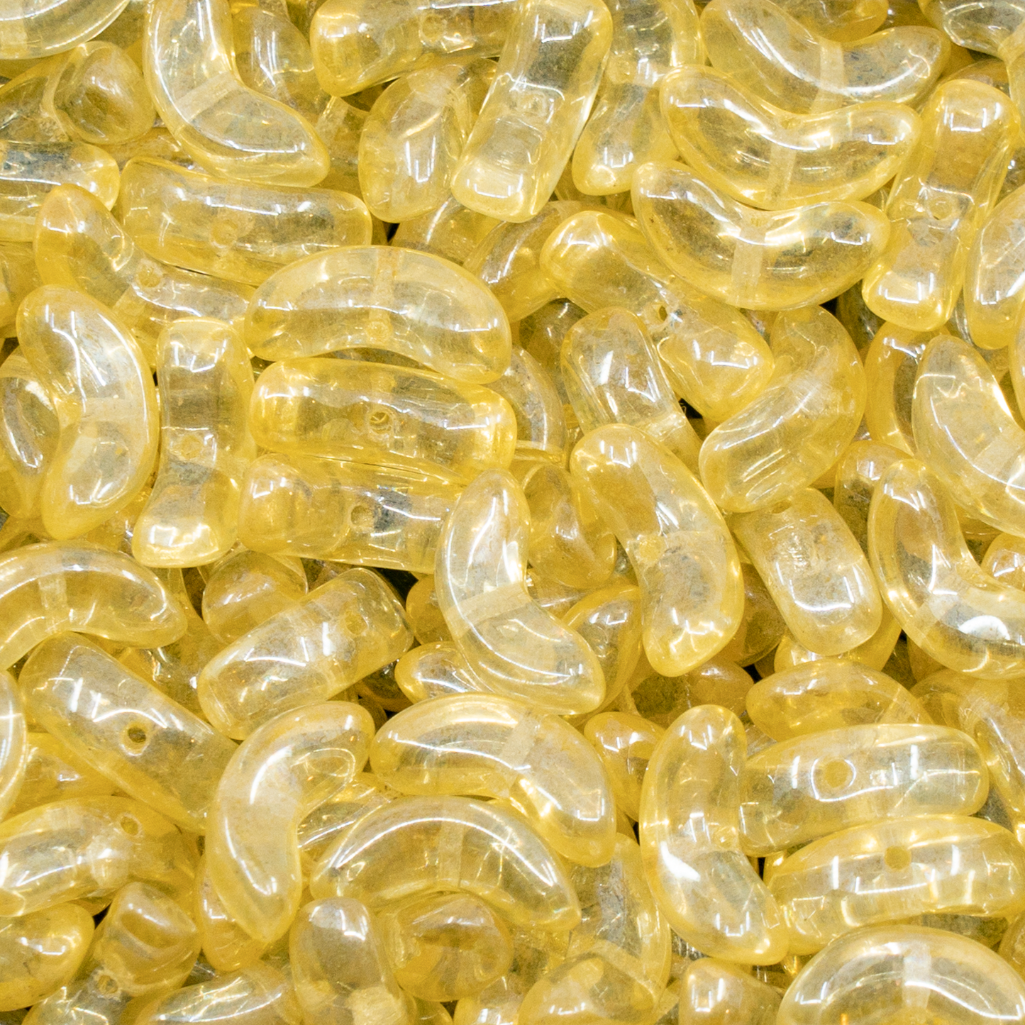 OUTLET 250g Angel Wing Beads, 15 x 15 mm, Crystal Luster Yellow Full Coated (00030-14483), Glass, Czech Republic