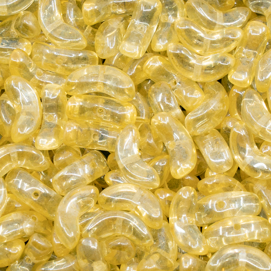 OUTLET 250g Angel Wing Beads, 15 x 15 mm, Crystal Luster Yellow Full Coated (00030-14483), Glass, Czech Republic