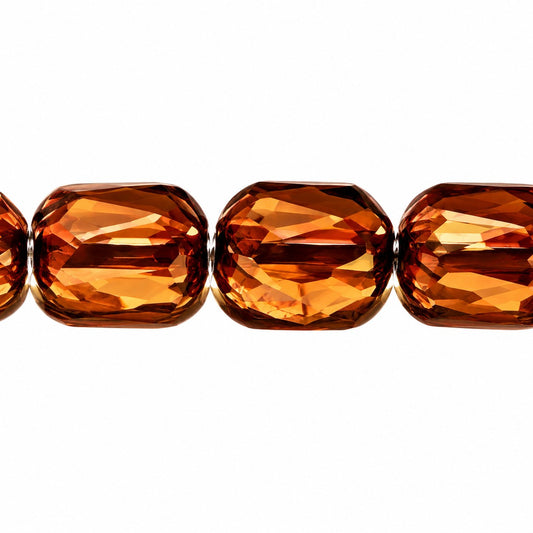 Faceted Fire Polished Beads Special Cut, Transparent Brown Bronze (10220-14415), Glass, Czech Republic