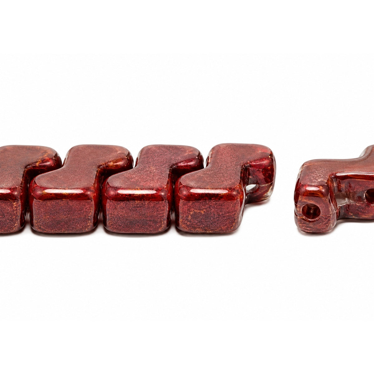 2-Hole Pressed Beads, X1831 (x1831), Glass, Czech Republic