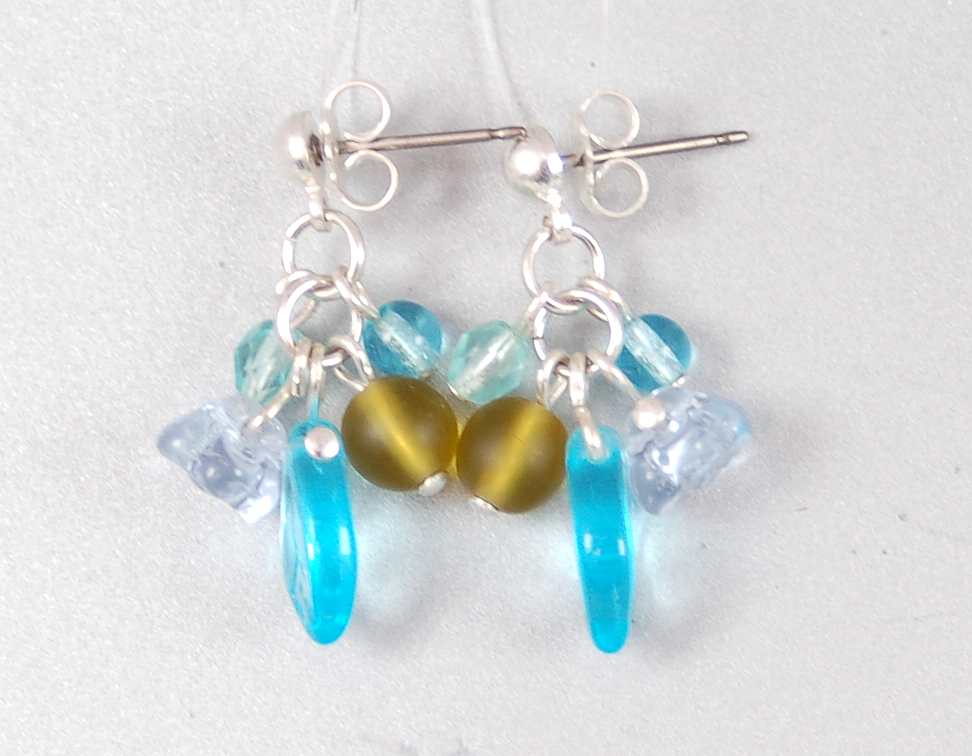 3 pcs Jewelry piece with Czech Glass Beads (OUTLET Vintage)