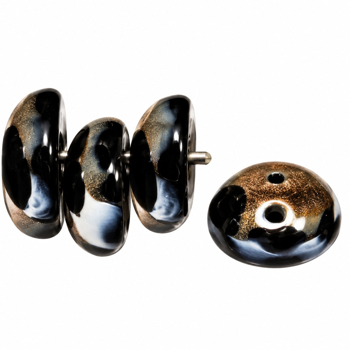 Piggy Beads, Black 27637 (23980-27637), Glass, Czech Republic