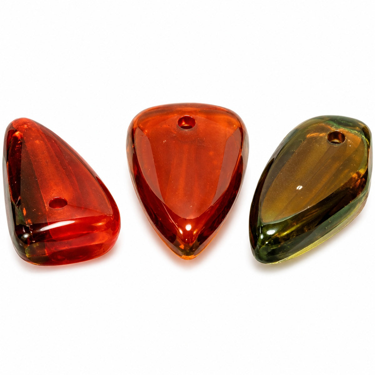 Triangle Pressed Beads, X1702 (x1702), Glass, Czech Republic