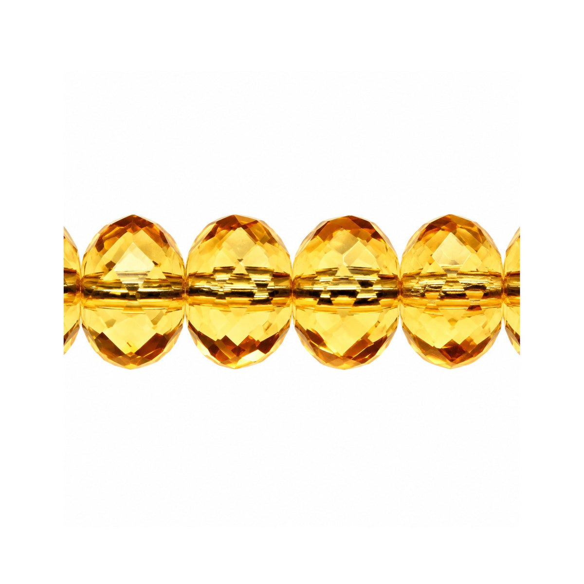 Special Cut Faceted Fire Polished Beads, Transparent Light Topaz Yellow (10020), Glass, Czech Republic