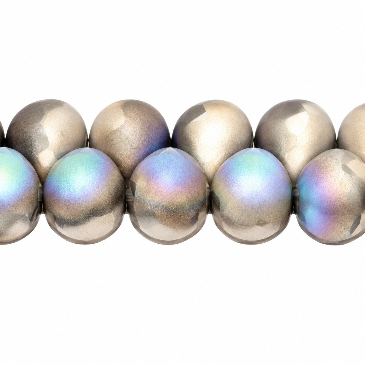 Drop Beads, Crystal 98854 (00030-98854), Glass, Czech Republic