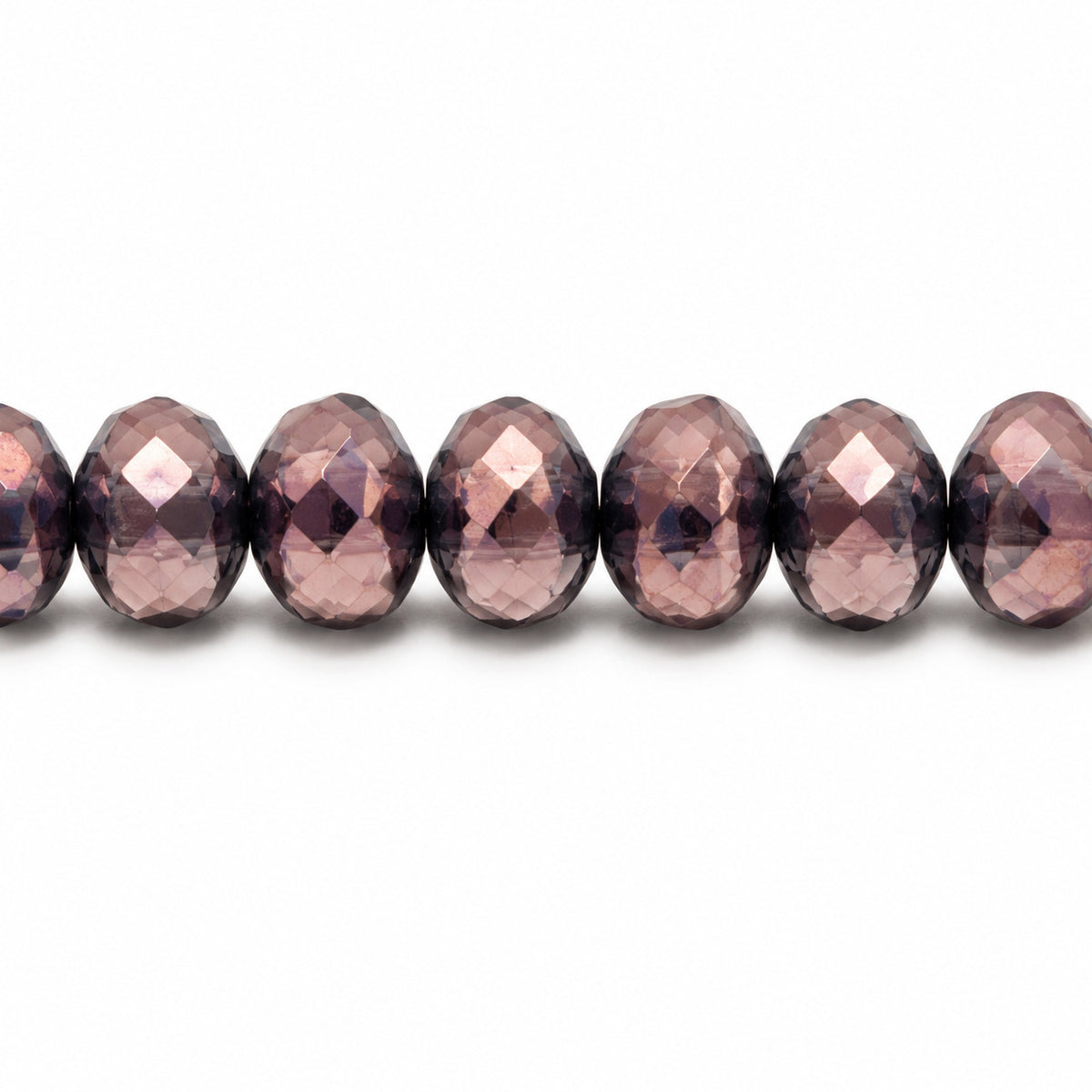 Special Cut Faceted Fire Polished Beads, Opal White Bronze (01000-14415), Glass, Czech Republic