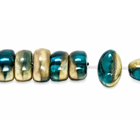 3-Hole Pressed Oval Beads, X1348 (x1348), Glass, Czech Republic