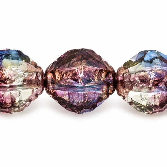 Wasp Special Cut Faceted Fire Polished Beads, Tt004 Bronze (tt004-14415), Glass, Czech Republic