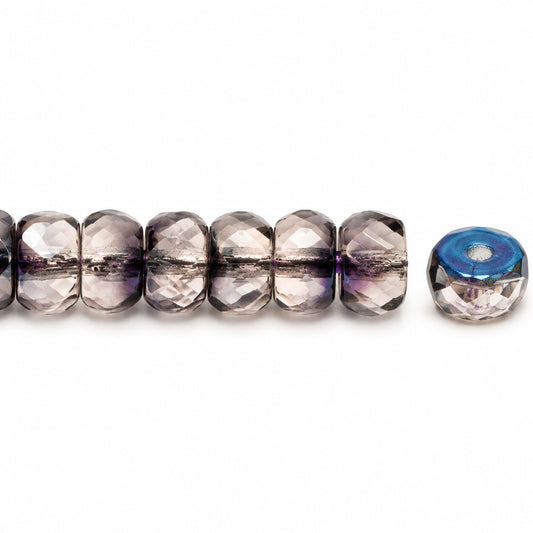 Faceted Special Cut Beads Rondelle, Transparent Light Amethyst 23101 (20040-23101), Glass, Czech Republic