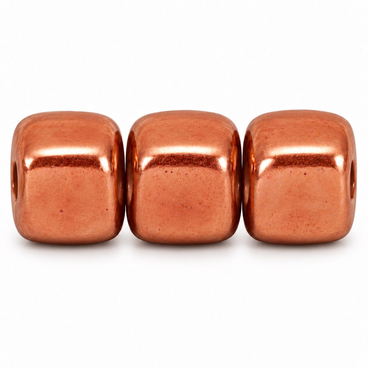 Cube Beads, White G1715 (02010-g1715), Glass, Czech Republic