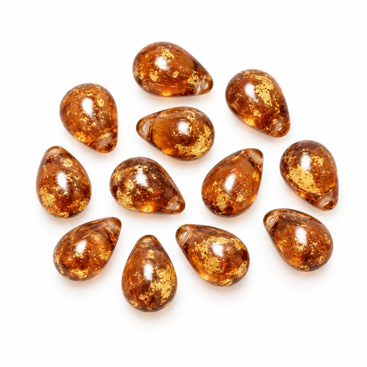 Drop Beads, Transparent Brown 47901 (10230-47901), Glass, Czech Republic