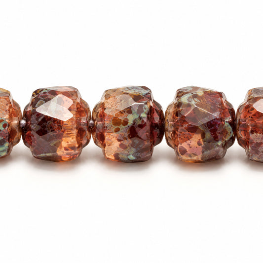 Cathedral Faceted Fire Polished Beads Special Cut, X1977 Stain Strong (x1977-86805), Glass, Czech Republic